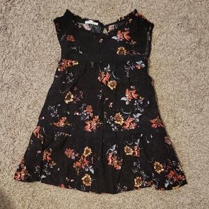 Maurices Black and Orange Scoop Neck Top